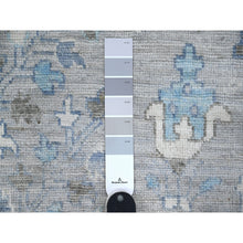 Load image into Gallery viewer, 6&#39;3&quot;x8&#39;10&quot; Heavenly Gray, Extra Soft Wool Weft, Hand Knotted, Natural Dyes, Afghan Angora Oushak With Willow And Cypress Tree Design, Oriental Rug FWR534732