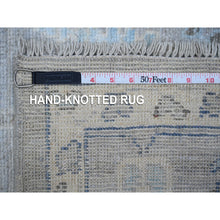 Load image into Gallery viewer, 6&#39;3&quot;x8&#39;10&quot; Heavenly Gray, Extra Soft Wool Weft, Hand Knotted, Natural Dyes, Afghan Angora Oushak With Willow And Cypress Tree Design, Oriental Rug FWR534732