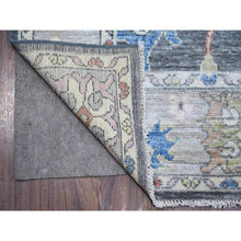 Load image into Gallery viewer, 6&#39;x8&#39;8&quot; Nevada Gray, Afghan Angora Oushak, Hand Knotted, Vegetable Dyes, Wool Foundation, Large Rural Medallions All Over Design, Oriental Rug FWR534744