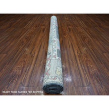 Load image into Gallery viewer, 6&#39;x8&#39;8&quot; Nevada Gray, Afghan Angora Oushak, Hand Knotted, Vegetable Dyes, Wool Foundation, Large Rural Medallions All Over Design, Oriental Rug FWR534744