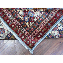 Load image into Gallery viewer, 9&#39;x12&#39;6&quot; Thundercloud Gray, Ivory Border, Afghan Super Kazak Hand Knotted, All Over Geometric Motifs, Natural Dyes, 100% Wool, Oriental Rug FWR534798