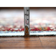 Load image into Gallery viewer, 9&#39;x12&#39;6&quot; Thundercloud Gray, Ivory Border, Afghan Super Kazak Hand Knotted, All Over Geometric Motifs, Natural Dyes, 100% Wool, Oriental Rug FWR534798
