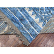 Load image into Gallery viewer, 12&#39;x16&#39;1&quot; Alaskan Blue, Hand Knotted, Wool On Wool Foundation, Natural Dyes, All Over Hexagon Pattern, Pure Wool, Marmoucha Inspired Moroccan Weave, Extra Large Oriental Rug FWR534810
