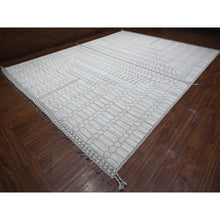 Load image into Gallery viewer, 11&#39;9&quot;x15&#39;8&quot; Eider White, Natural Undyed Wool, Moroccan Weave Inspired With Beni Ourain Open Field Design, Hand Knotted Wool On Wool Foundation, Oversized Oriental Rug FWR534816