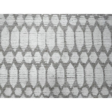 Load image into Gallery viewer, 11&#39;9&quot;x15&#39;8&quot; Eider White, Natural Undyed Wool, Moroccan Weave Inspired With Beni Ourain Open Field Design, Hand Knotted Wool On Wool Foundation, Oversized Oriental Rug FWR534816