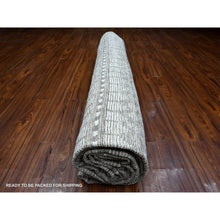 Load image into Gallery viewer, 11&#39;9&quot;x15&#39;8&quot; Eider White, Natural Undyed Wool, Moroccan Weave Inspired With Beni Ourain Open Field Design, Hand Knotted Wool On Wool Foundation, Oversized Oriental Rug FWR534816