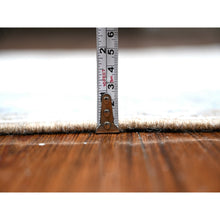 Load image into Gallery viewer, 3&#39;x19&#39;5&quot; Powder Blue, Soft Afghan Wool Weft, Hand Knotted, Angora Oushak, Natural Dyes, Tribal All Over Flower And Leaf Design, Xl Runner Oriental Rug FWR534822