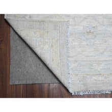 Load image into Gallery viewer, 13&#39;7&quot;x17&#39; Solitude Gray With Pearly White, Washed Out Peshawar With Ziegler Mahal Design, Hand Knotted Pure Wool, Extra Wide, Oversized, Oriental Rug FWR534876