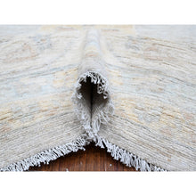 Load image into Gallery viewer, 13&#39;7&quot;x17&#39; Solitude Gray With Pearly White, Washed Out Peshawar With Ziegler Mahal Design, Hand Knotted Pure Wool, Extra Wide, Oversized, Oriental Rug FWR534876