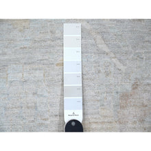 Load image into Gallery viewer, 13&#39;7&quot;x17&#39; Solitude Gray With Pearly White, Washed Out Peshawar With Ziegler Mahal Design, Hand Knotted Pure Wool, Extra Wide, Oversized, Oriental Rug FWR534876