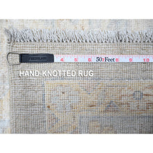 Load image into Gallery viewer, 13&#39;7&quot;x17&#39; Solitude Gray With Pearly White, Washed Out Peshawar With Ziegler Mahal Design, Hand Knotted Pure Wool, Extra Wide, Oversized, Oriental Rug FWR534876