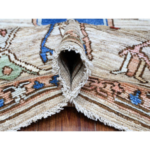 8'10"x11'9" Chrome Gray, Hand Knotted, Turkish Village Motifs, Large Serrated Central Medallion, Natural Dyes, Soft and Shiny Wool, Oriental Rug FWR534906