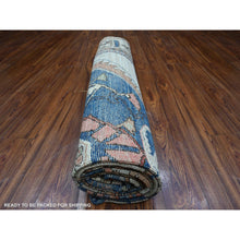 Load image into Gallery viewer, 8&#39;10&quot;x11&#39;9&quot; Chrome Gray, Hand Knotted, Turkish Village Motifs, Large Serrated Central Medallion, Natural Dyes, Soft and Shiny Wool, Oriental Rug FWR534906