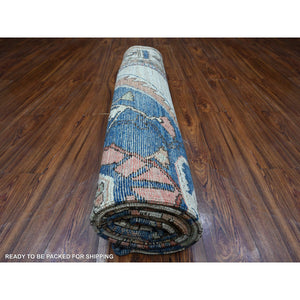 8'10"x11'9" Chrome Gray, Hand Knotted, Turkish Village Motifs, Large Serrated Central Medallion, Natural Dyes, Soft and Shiny Wool, Oriental Rug FWR534906