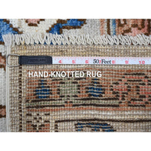Load image into Gallery viewer, 8&#39;10&quot;x11&#39;9&quot; Chrome Gray, Hand Knotted, Turkish Village Motifs, Large Serrated Central Medallion, Natural Dyes, Soft and Shiny Wool, Oriental Rug FWR534906
