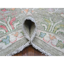 Load image into Gallery viewer, 7&#39;8&quot;x9&#39;10&quot; Reseda Green, Natural Dyes, Wool Weft, Hand Knotted, Afghan Angora Oushak, Soft Pile, Tribal Willow And Cypress Design, Oriental Rug FWR534930