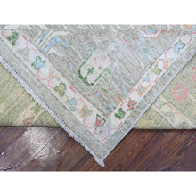 Load image into Gallery viewer, 7&#39;8&quot;x9&#39;10&quot; Reseda Green, Natural Dyes, Wool Weft, Hand Knotted, Afghan Angora Oushak, Soft Pile, Tribal Willow And Cypress Design, Oriental Rug FWR534930
