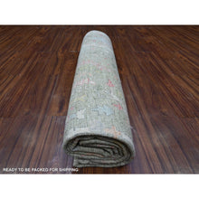 Load image into Gallery viewer, 7&#39;8&quot;x9&#39;10&quot; Reseda Green, Natural Dyes, Wool Weft, Hand Knotted, Afghan Angora Oushak, Soft Pile, Tribal Willow And Cypress Design, Oriental Rug FWR534930