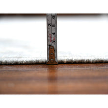 Load image into Gallery viewer, 8&#39;1&quot;x10&#39; Blue Gray, Hand Knotted With Natural Dyes, Wool Weft, Rural Flower Pattern All Over, Afghan Angora Oushak, Oriental Rug FWR534936