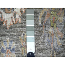 Load image into Gallery viewer, 2&#39;7&quot;x6&#39;1&quot; Nevada Gray, Hand Knotted, Wool Weft, Natural Dyes, Afghan Angora Oushak, Colorful Village Flower Elements All Over Design, Runner Oriental Rug FWR534954