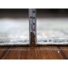 Load image into Gallery viewer, 2&#39;7&quot;x6&#39;1&quot; Nevada Gray, Hand Knotted, Wool Weft, Natural Dyes, Afghan Angora Oushak, Colorful Village Flower Elements All Over Design, Runner Oriental Rug FWR534954