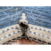 Load image into Gallery viewer, 12&#39;x18&#39;5&quot; Queen Blue, Zemmour Moroccan Weave Inspired Design, Soft And Shiny Wool Hand Knotted, Vegetable Dyes, Wool On Wool, Oversized Oriental Rug FWR535020