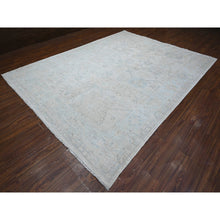 Load image into Gallery viewer, 9&#39;x11&#39;8&quot; Titan White, Afghan Angora Oushak, Hand Knotted With Wool Weft, Vegetable Dyes With Village Floral Elements All Over Design, Oriental Rug FWR535026