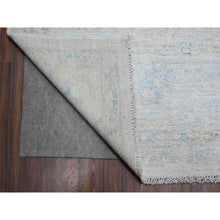 Load image into Gallery viewer, 9&#39;x11&#39;8&quot; Titan White, Afghan Angora Oushak, Hand Knotted With Wool Weft, Vegetable Dyes With Village Floral Elements All Over Design, Oriental Rug FWR535026