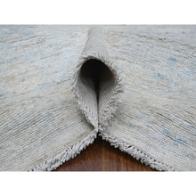 Load image into Gallery viewer, 9&#39;x11&#39;8&quot; Titan White, Afghan Angora Oushak, Hand Knotted With Wool Weft, Vegetable Dyes With Village Floral Elements All Over Design, Oriental Rug FWR535026