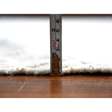 Load image into Gallery viewer, 9&#39;9&quot;x15&#39;4&quot; Porcelain White, Tone On Tone, Moroccan Weave Chiadma Leaf Design, Soft Organic Wool Hand Knotted, Natural Dyes, Oversized Oriental Rug FWR535038