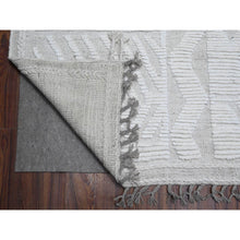 Load image into Gallery viewer, 10&#39;x14&#39;2&quot; Promenade White, Hand Knotted, Organic Wool Moroccan Weave Beni Ourain Geometric Design, Embossed Pile, Tone On Tone, Vegetable Dyes, Oriental Rug FWR535044