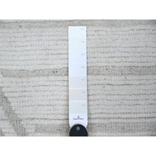 Load image into Gallery viewer, 10&#39;x14&#39;2&quot; Promenade White, Hand Knotted, Organic Wool Moroccan Weave Beni Ourain Geometric Design, Embossed Pile, Tone On Tone, Vegetable Dyes, Oriental Rug FWR535044