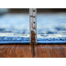 Load image into Gallery viewer, 6&#39;x8&#39;10&quot; Jeans Blue, Hand Knotted, Peshawar Mahal All Over Design, Soft And Velvety Wool, Natural Dyes, Oriental Rug FWR535056