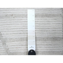 Load image into Gallery viewer, 8&#39;10&quot;x12&#39;3&quot; Lazy Gray and Light Beige, Embossed Pile Moroccan Weave Geometric Oulad Bousbaa Design, Tone On Tone, Vegetable Dyes, Organic Wool, Hand Knotted, Oriental Rug FWR535092