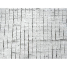 Load image into Gallery viewer, 12&#39;2&quot;x15&#39;2&quot; Paper White, Hand Knotted Oulad Bousbaa Natural Undyed Wool, Moroccan Weave Geometric Vertical Line Design, Oriental Oversized Rug FWR535152