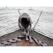 Load image into Gallery viewer, 12&#39;x16&#39;2&quot; Silky White, Moroccan Weave Chiadma Influenced Geometric Design, Hand Knotted, All Wool, Oversized Oriental Rug FWR535158