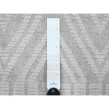 Load image into Gallery viewer, 9&#39;x12&#39;6&quot; Polar Bear White, Hand Knotted Beni Ourain Geometric Moroccan Weave Inspired Design, 100% Wool, Oriental Rug FWR535170