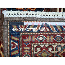 Load image into Gallery viewer, 5&#39;1&quot;x6&#39;9&quot; Medium Gray, Kazak with All Over Tribal Motifs, Hand Knotted, Natural Dyes, Denser Weave, Soft Wool, Oriental Rug FWR1968