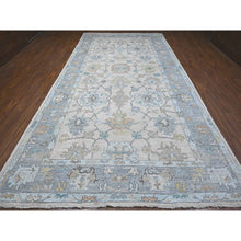 Load image into Gallery viewer, 8&#39;1&quot;x15&#39;7&quot; Platinum Gray, Wool Foundation, Natural Dyes With Rural Floral All Over Design, Hand Knotted Afghan Angora Oushak, Xl Oriental Rug FWR535560