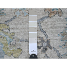 Load image into Gallery viewer, 8&#39;1&quot;x15&#39;7&quot; Platinum Gray, Wool Foundation, Natural Dyes With Rural Floral All Over Design, Hand Knotted Afghan Angora Oushak, Xl Oriental Rug FWR535560