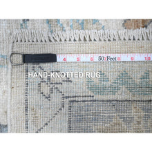 Load image into Gallery viewer, 8&#39;1&quot;x15&#39;7&quot; Platinum Gray, Wool Foundation, Natural Dyes With Rural Floral All Over Design, Hand Knotted Afghan Angora Oushak, Xl Oriental Rug FWR535560