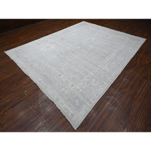 Load image into Gallery viewer, 8&#39;10&quot;x11&#39;5&quot; Pastel Gray, Wool Foundation, Hand Knotted, Afghan Angora Oushak, Natural Dyes, Village Motifs All Over Design, Oriental Rug FWR535584