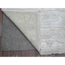 Load image into Gallery viewer, 8&#39;10&quot;x11&#39;5&quot; Pastel Gray, Wool Foundation, Hand Knotted, Afghan Angora Oushak, Natural Dyes, Village Motifs All Over Design, Oriental Rug FWR535584