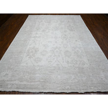 Load image into Gallery viewer, 8&#39;10&quot;x11&#39;6&quot; Huntington White, Wool Weft with Rural All Over Motifs Design, Vegetable Dyes, Hand Knotted, Afghan Angora Oushak, Oriental Rug FWR535608