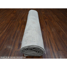 Load image into Gallery viewer, 8&#39;10&quot;x11&#39;6&quot; Huntington White, Wool Weft with Rural All Over Motifs Design, Vegetable Dyes, Hand Knotted, Afghan Angora Oushak, Oriental Rug FWR535608