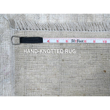 Load image into Gallery viewer, 8&#39;10&quot;x11&#39;6&quot; Huntington White, Wool Weft with Rural All Over Motifs Design, Vegetable Dyes, Hand Knotted, Afghan Angora Oushak, Oriental Rug FWR535608