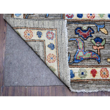 Load image into Gallery viewer, 8&#39;10&quot;x11&#39;7&quot; Perfect Gray, Wool Foundation, All Over Colorful Rural Elements, Afghan Natural Dyes, Hand Knotted Soft Pile, Angora Oushak, Oriental Rug FWR535614