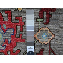 Load image into Gallery viewer, 8&#39;10&quot;x11&#39;7&quot; Perfect Gray, Wool Foundation, All Over Colorful Rural Elements, Afghan Natural Dyes, Hand Knotted Soft Pile, Angora Oushak, Oriental Rug FWR535614