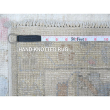 Load image into Gallery viewer, 5&#39;9&quot;x8&#39;9&quot; Night White, Wool Weft With Natural Dyes, Hand Knotted, Afghan Angora Oushak, All Over Tribal Floral Design, Oriental Rug FWR535710