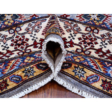 Load image into Gallery viewer, 10&#39;x10&#39; Blue Gray, Hand Knotted Vegetable Dyes, Afghan Super Kazak With All Over Geometric Design, Pure Wool, Square Oriental Rug FWR535770